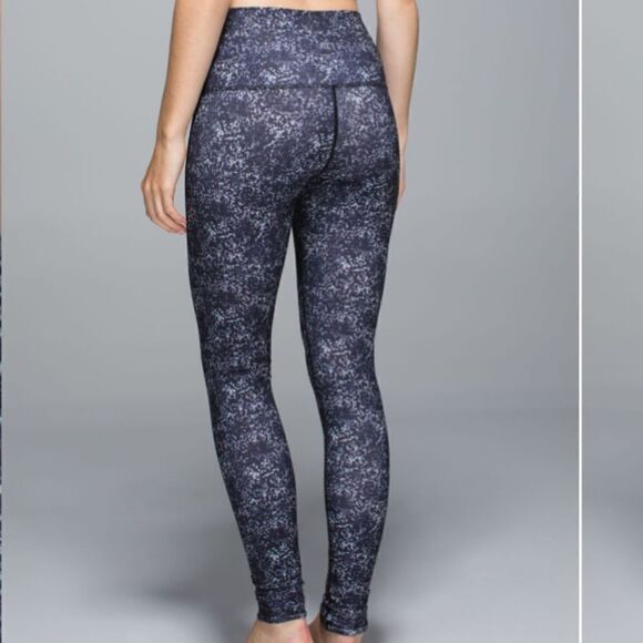 Lululemon Wunder Under Pant Full-On Luon Roll Down Rocky Road size 4 - Picture 2 of 10